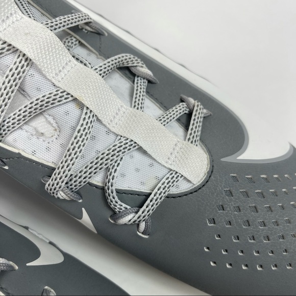 Nike Huarache 6 Elite White Wolf Grey Lacrosse Cleats 13 - Picture 11 of 11